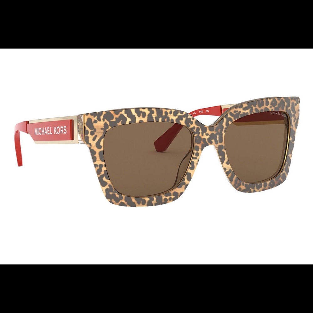 New Michael Kors Leopard Print Sunglasses - Picture 2 of 11